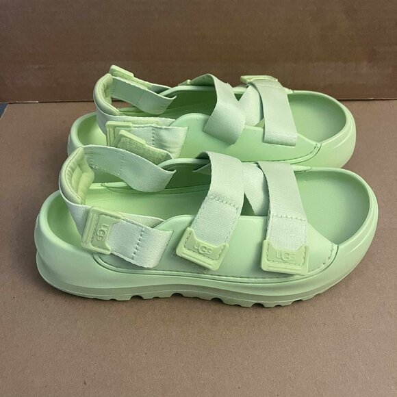 UGG Womens Size 8 Lime Green Stratus Platform Strappy Sport Sandals Like New - Picture 1 of 11